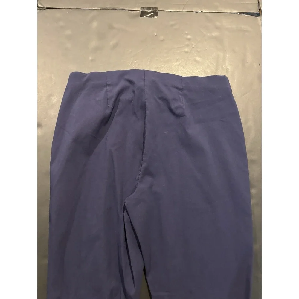 Michael Kors Women's Navy Blue Stretch Pull-On Trousers L
